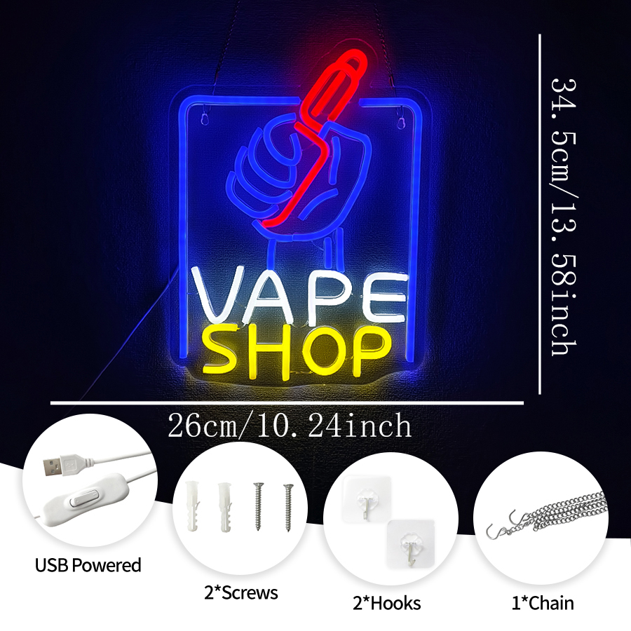 VAPE Shop Neon Sign for Smoke  - Vaping Shop recensie en prijs