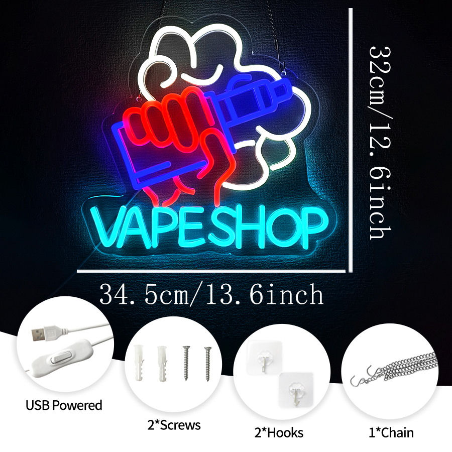 VAPE Shop Neon Sign for Smoke  - Vaping Shop recensie en prijs
