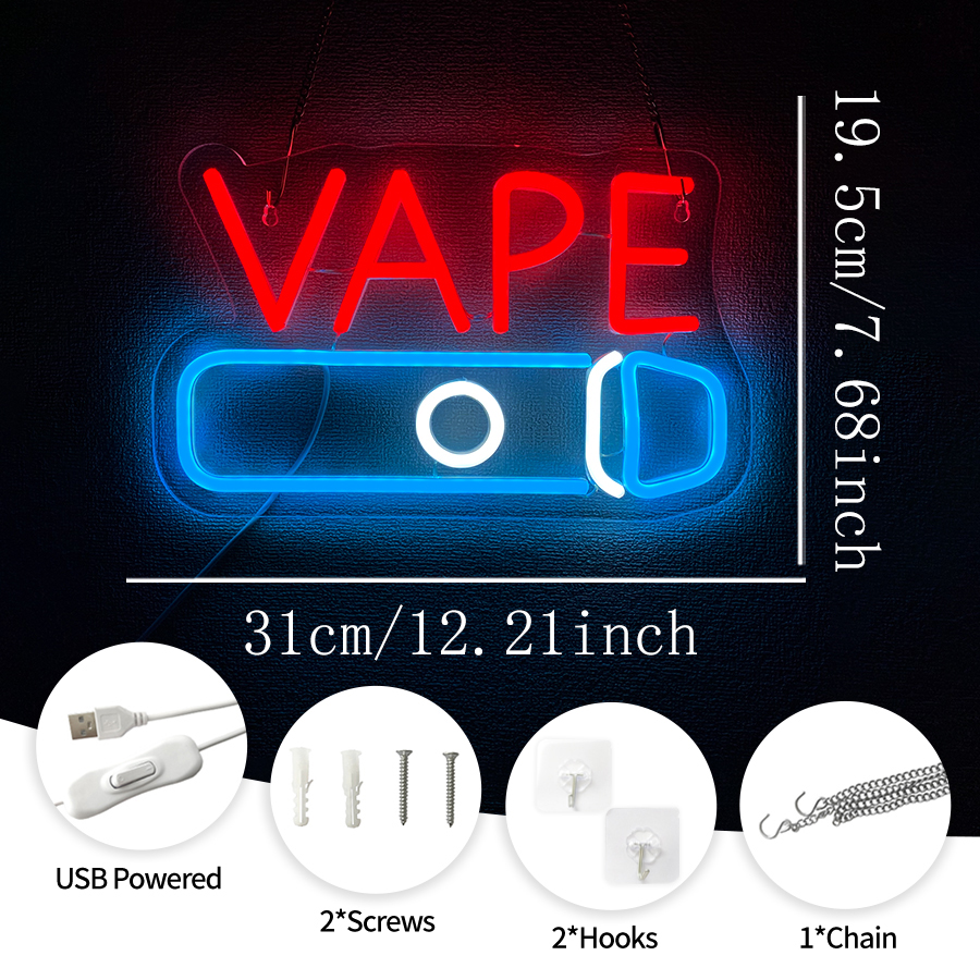 VAPE Shop Neon Sign for Smoke  - Vaping Shop recensie en prijs