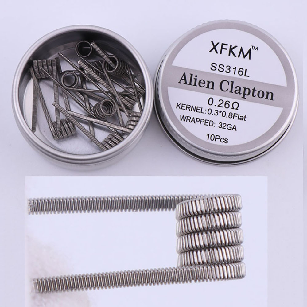 SS316L 10Pcs/Box Prebuilt Coil - Clapton Wire Pre Built recensie en prijs