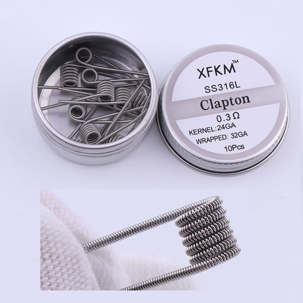SS316L 10Pcs/Box Prebuilt Coil - Clapton Wire Pre Built recensie en prijs