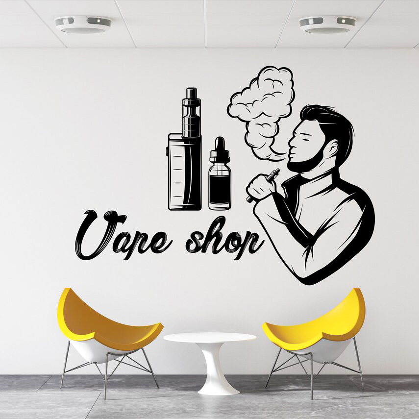 Vape Shop Wall Decal Window St - Vaping Store recensie en prijs