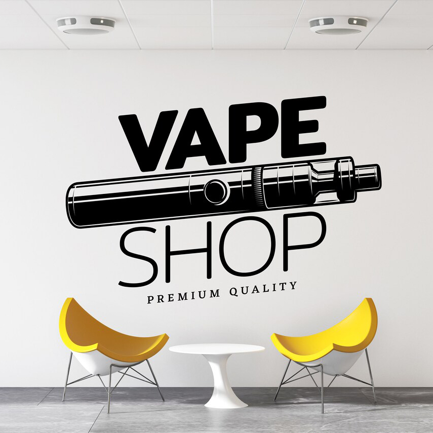 Vape Shop Wall Decal Window St - Vaping Store recensie en prijs