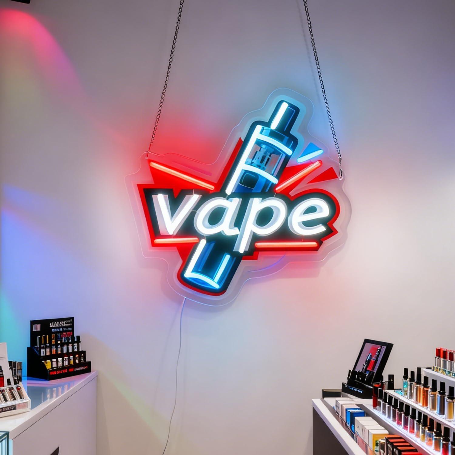 Vape Neon Sign USB Dimmable LE - Vaping Store recensie en prijs