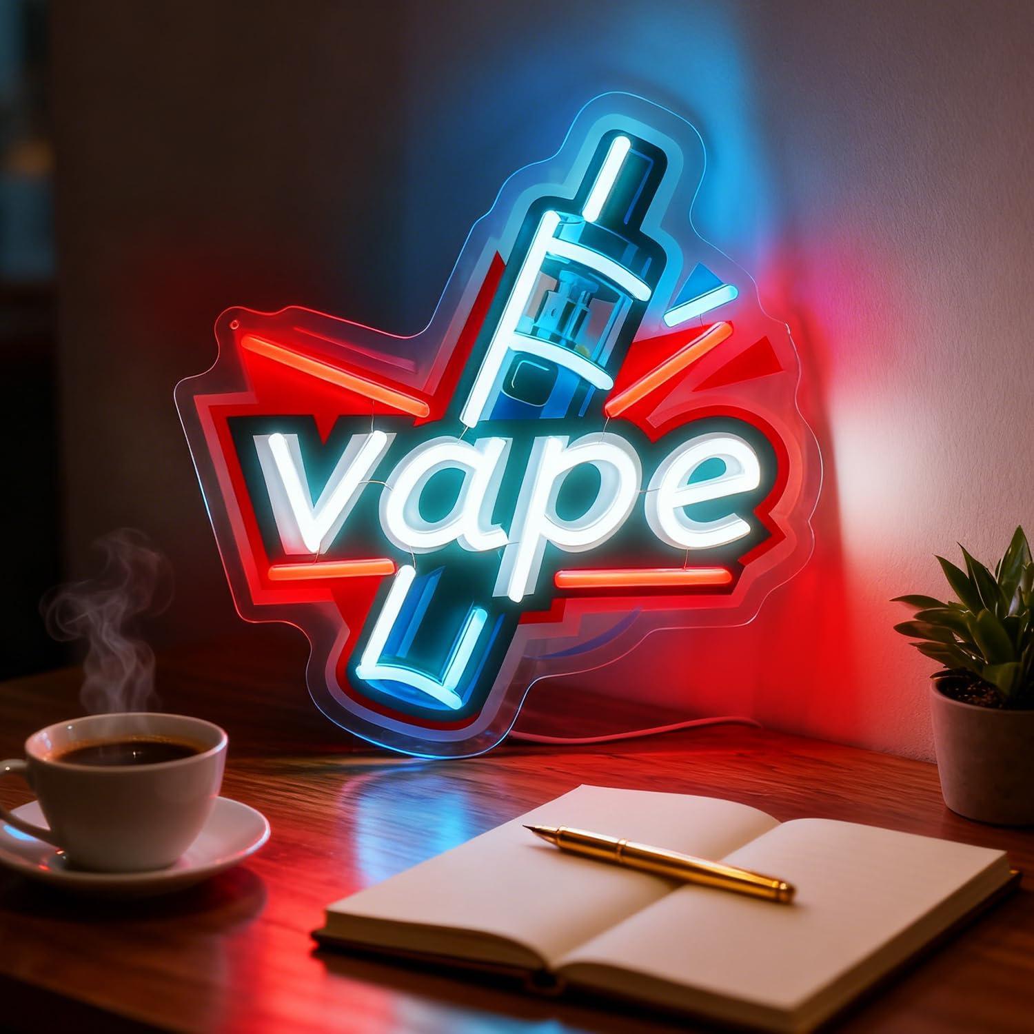 Vape Neon Sign USB Dimmable LE - Vaping Store recensie en prijs