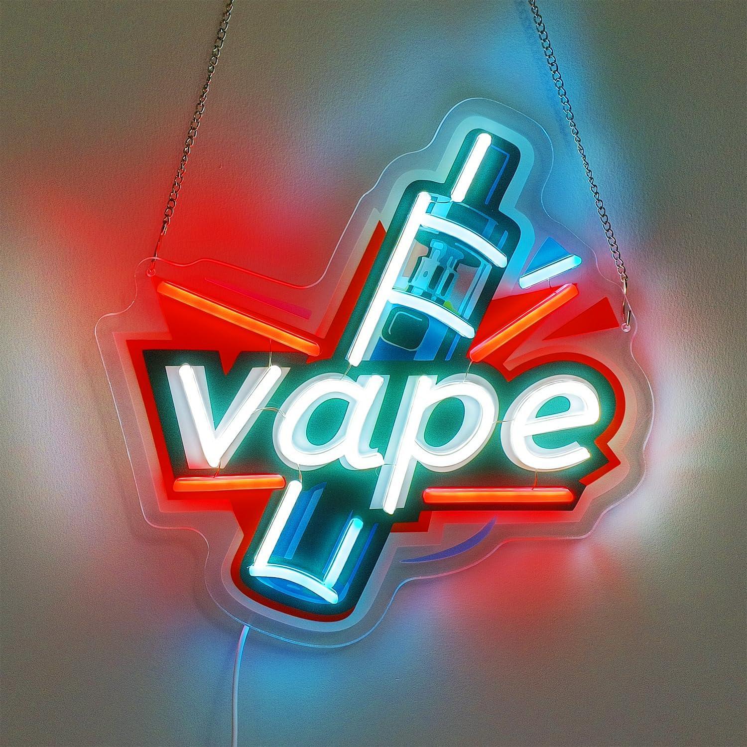 Vape Neon Sign USB Dimmable LE - Vaping Store recensie en prijs