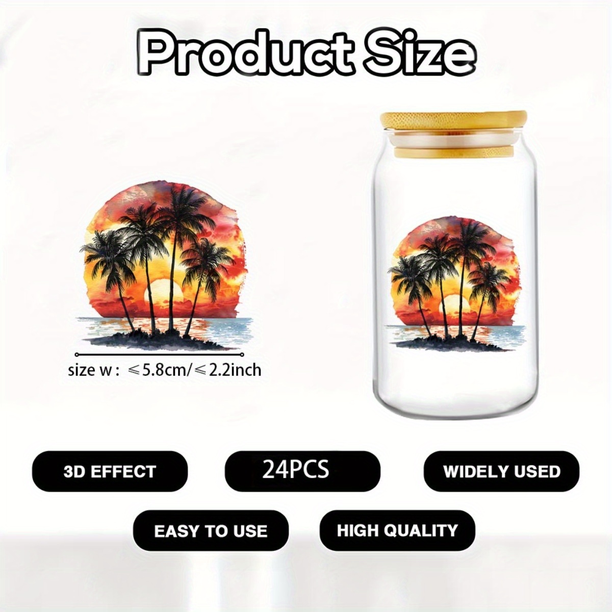 24Pcs/Set Summer Tropical Beac - Rdta Tank Glass recensie en prijs