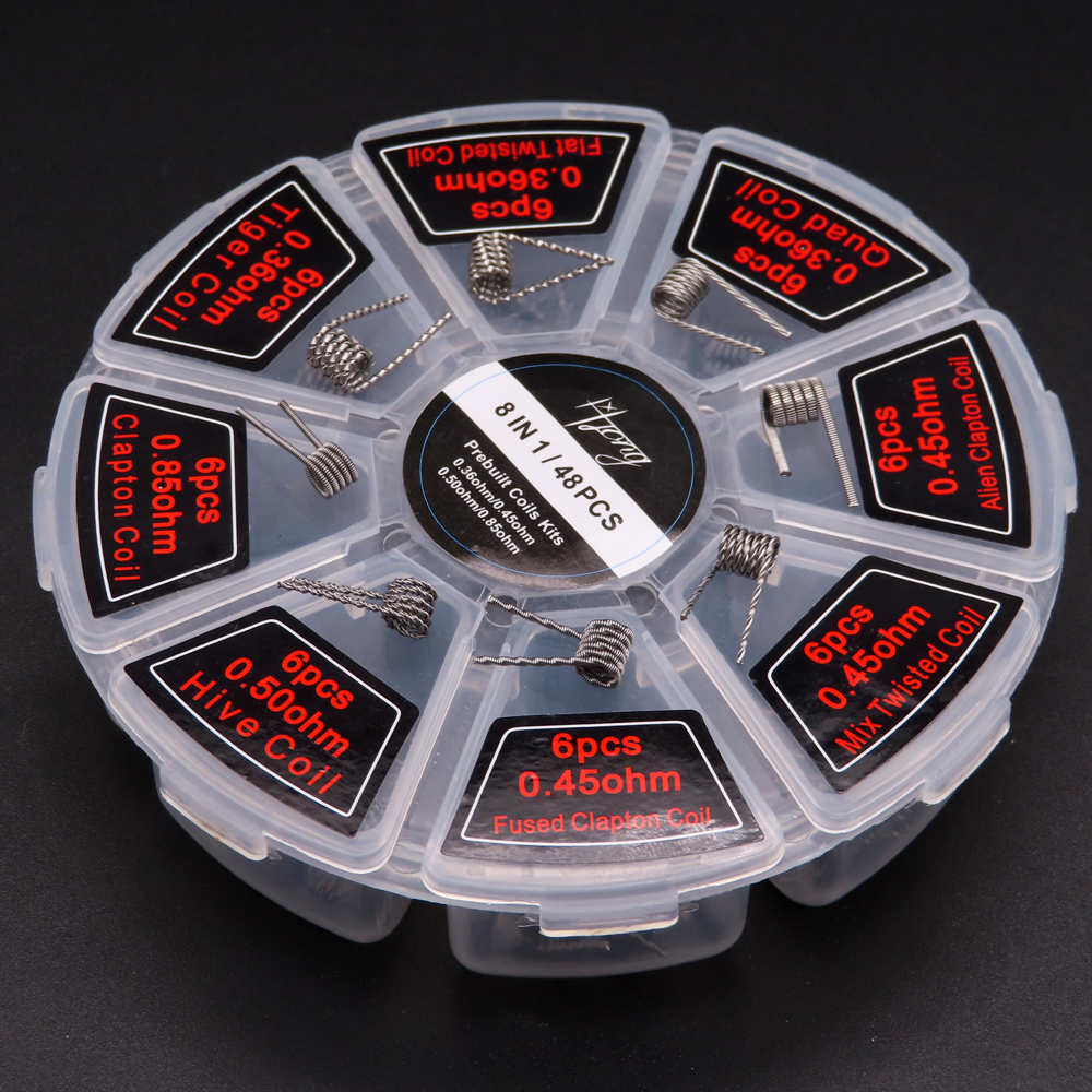 48pcs/set Premade Coils RTA RD - Clapton Wire Pre Built recensie en prijs