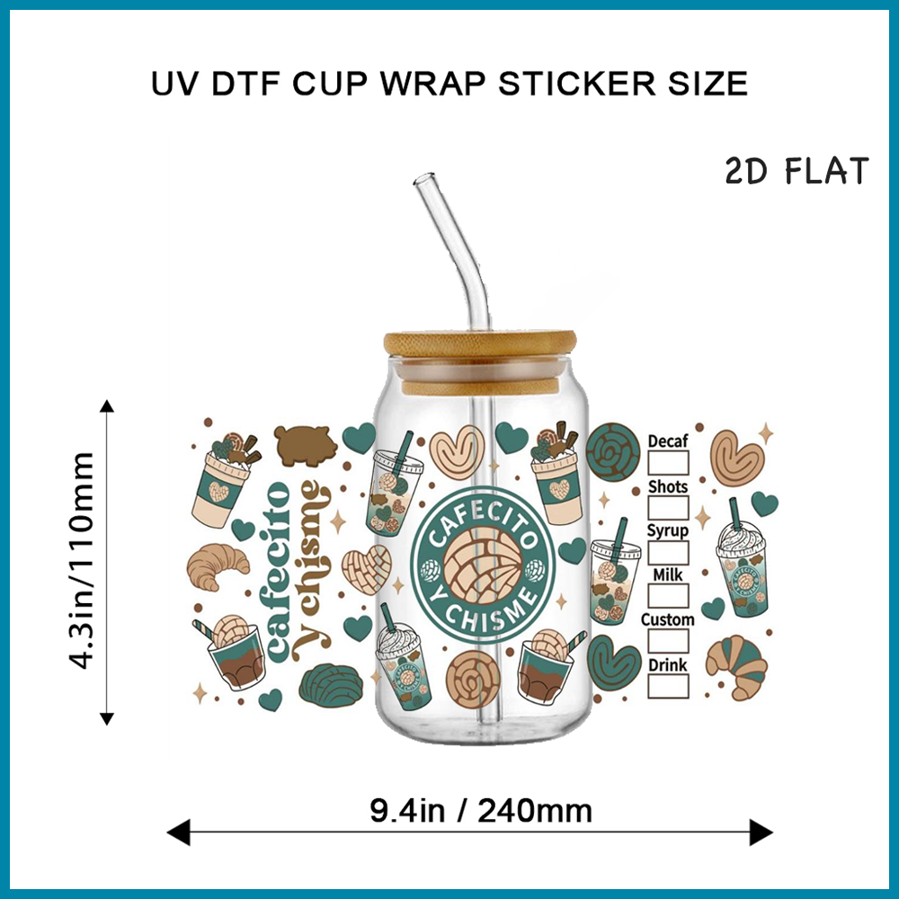 Cafecito Y Chisme UV DTF Cup W - Rdta Tank Glass recensie en prijs
