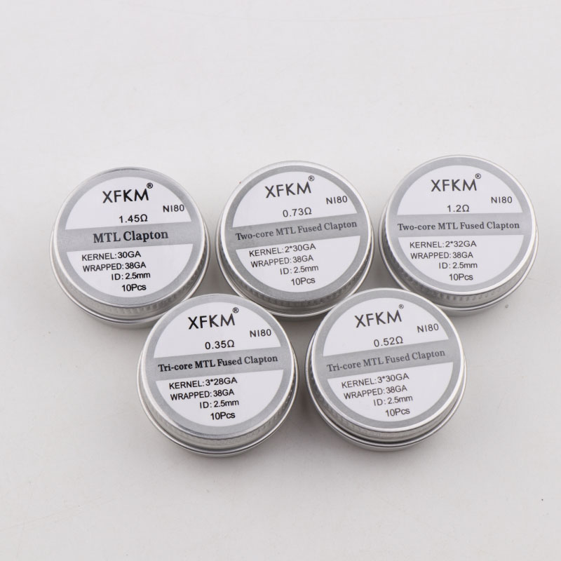 NEW XFKM 10PCS/box NI80/A1/SS3 - Clapton Wire Pre Built recensie en prijs