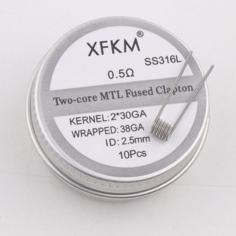 NEW XFKM 10PCS/box NI80/A1/SS3 - Clapton Wire Pre Built recensie en prijs
