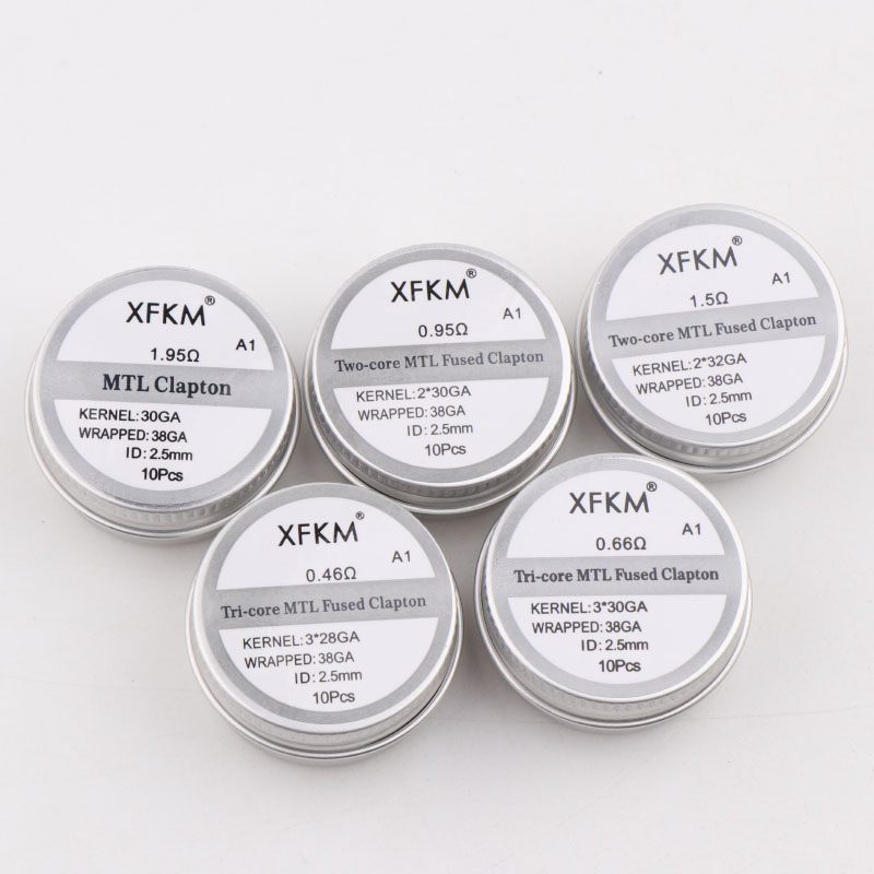 NEW XFKM 10PCS/box NI80/A1/SS3 - Clapton Wire Pre Built recensie en prijs