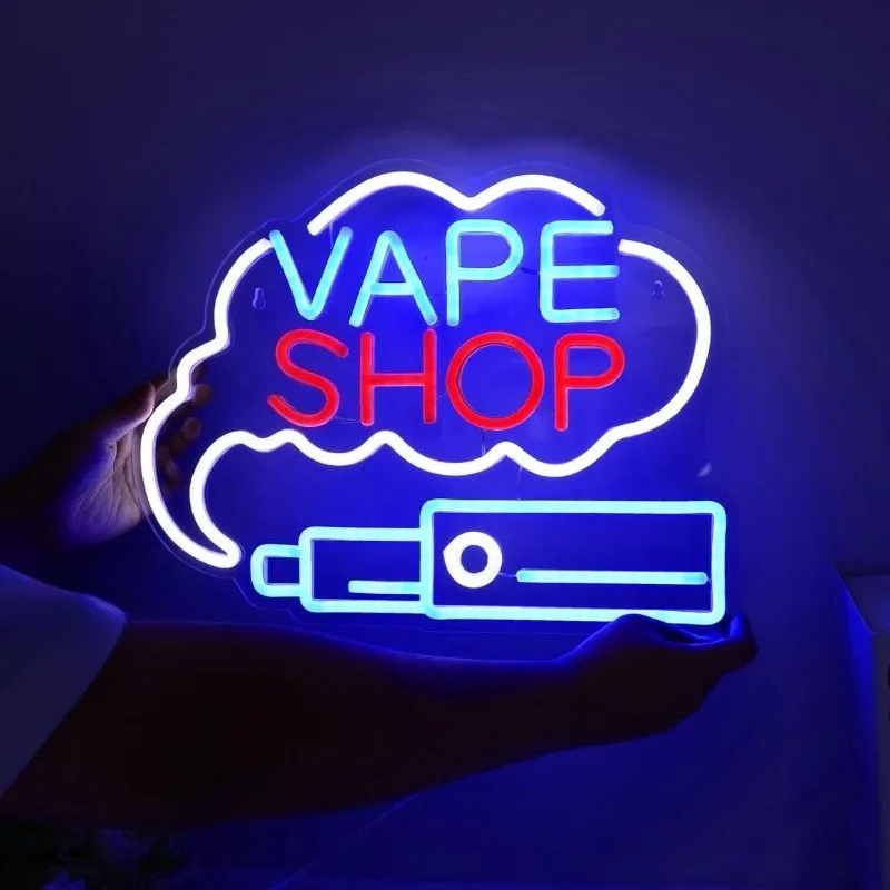 LED VAPE SHOP Smoke Neon Sign  - Vaping Store recensie en prijs